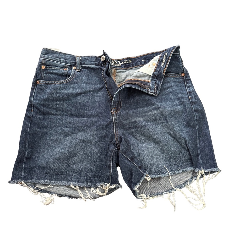 American Eagle Outfitters Women's Dark Blue Mom Jean Shorts